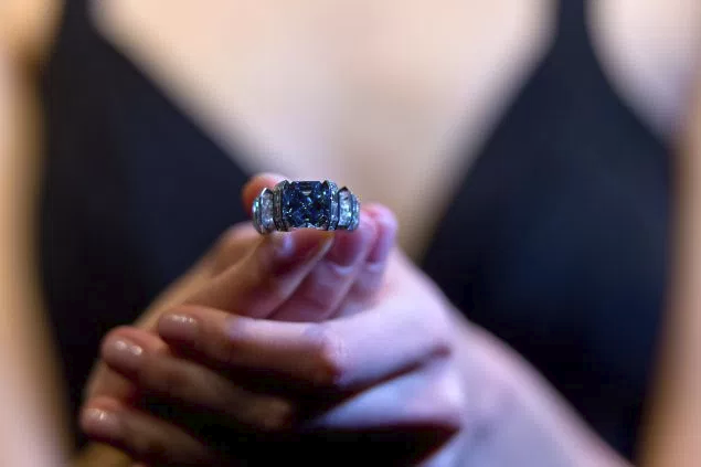 the sky blue diamond ring at auction